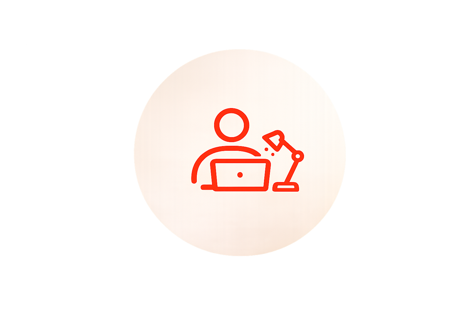 Icône freelance Icône freelance représentée par une personne derrière son ordinateur