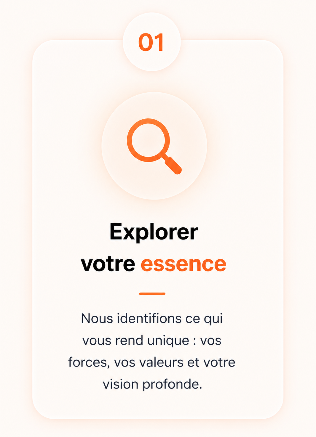 Étape 1 Étape 1 explorer votre essence, nous identifions ce qui vous rend unique