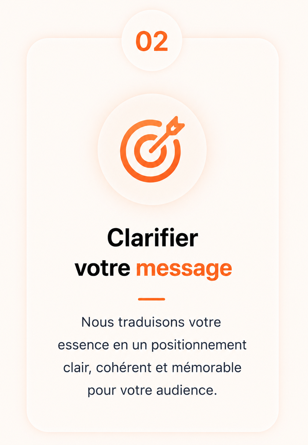 Étape 2 Étape 2 Clarifier votre message
